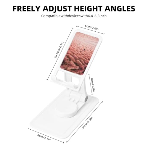 Sea Of Flowers Cell Phone Stand 360° Adjustable Desktop Phone Holder Cradle Compatible With Most Mobile Phones White