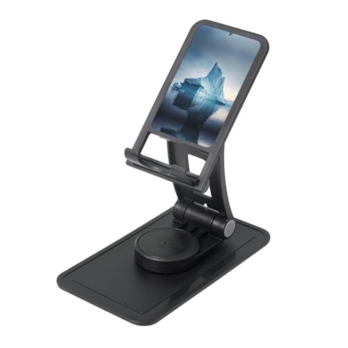 Icebergs Cell Phone Stand 360° Adjustable Desktop Phone Holder Cradle Compatible With Most Mobile Phones Black