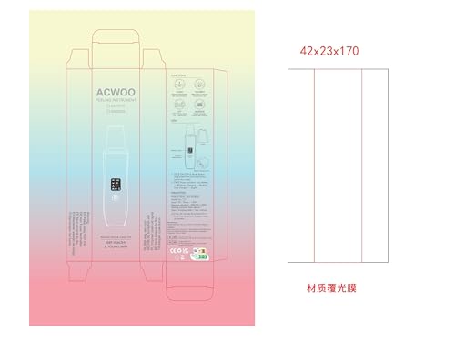 ACWOO Skin Scrubber, Ultrasonic Skin Spatula Blackhead Remover with 4 Modes, USB Rechargeable Facial Pore Cleaner Comedones Extractor Wrinkle Remover, Skin Care Tools for Facial Deep Cleansing