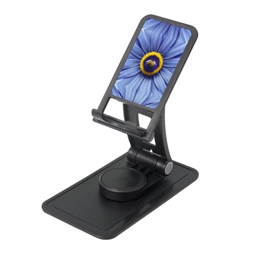 Flower Heart Bee Cell Phone Stand 360° Adjustable Foldable Desktop Phone Holder Cradle Compatible with Most Mobile Phones Black