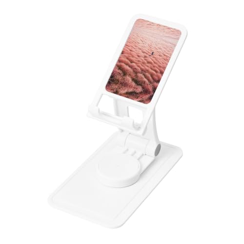 Sea Of Flowers Cell Phone Stand 360° Adjustable Desktop Phone Holder Cradle Compatible With Most Mobile Phones White