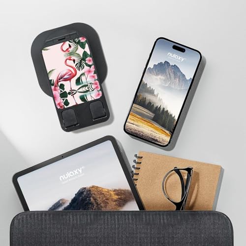 Romantic Flamingo Cell Phone Stand 360° Adjustable Desktop Phone Holder Cradle Compatible With Most Mobile Phones Black