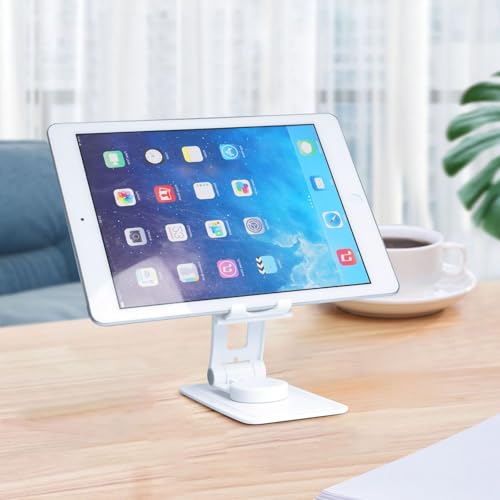 Ethereal Nightingale Bird Cell Phone Stand 360° Adjustable Desktop Phone Holder Cradle Compatible With Most Mobile Phones White