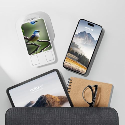 Ethereal Nightingale Bird Cell Phone Stand 360° Adjustable Desktop Phone Holder Cradle Compatible With Most Mobile Phones White