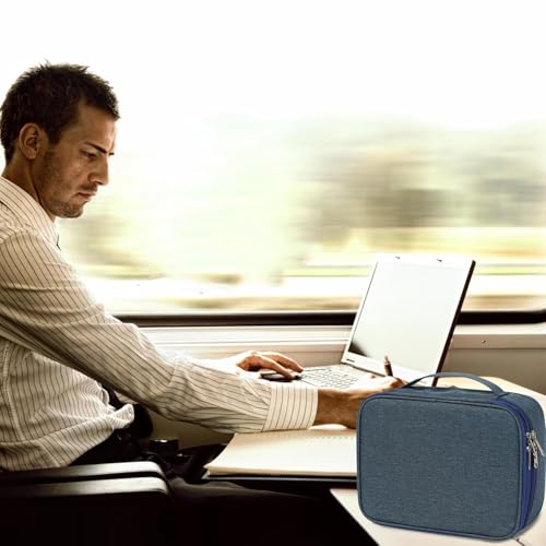 Cable Bag Organizer - Waterproof Compact Electronic Case | Travel Storage Bag | Portable Accessories Organizer Pagice For Cables Chargers Phones Plugs Drives Hard