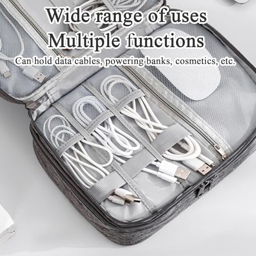 Digital Device Keeper - Tech Accessory Storage, Portable Gadget Management Case, Electronic Component Holder, Cable Travel Bag for Home Office Commuter Travel