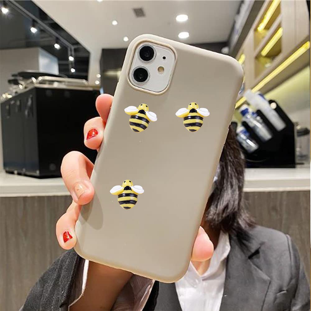 "50 Pcs Tiny Resin Bees Decor Bumblebee Decorations Bumble Bee Shaped Craft Embellishment for Embellish Card Making Decoration Yellow "